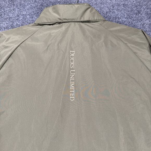 Ducks Unlimited Olive Spellout Waterproof Lightweight Full Zip Hooded Jacket XL - Picture 9 of 10